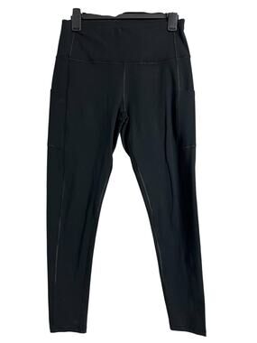 Ewedoos Ankle Leggings Womens Large Black High Rise Pockets Yoga Athletic